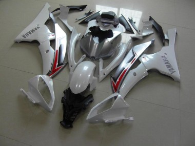 Best 2008-2016 Pearl White Silver Yamaha YZF R6 Moto Fairings UK