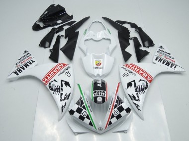 Best 2009-2011 White Black Abrath Yamaha YZF R1 Motorcylce Fairings UK