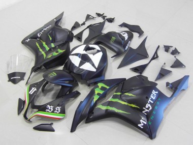 Best 2009-2012 Monster Matte Black Honda CBR600RR Motorbike Fairing UK