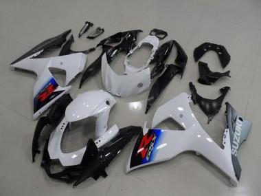 Best 2009-2016 White Silver Suzuki GSXR 1000 K9 Motorcycle Fairing Kit UK