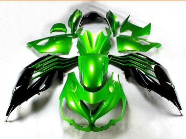 Best 2012-2021 Black Green Kawasaki ZX14R ZZR1400 Motorcycle Replacement Fairings UK