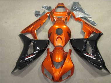 Best 2006-2007 Black Orange Fireblade Honda CBR1000RR Motorbike Fairing UK