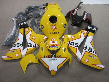 Best 2008-2011 Yellow Repsol HRC Honda CBR1000RR Replacement Motorcycle Fairings UK