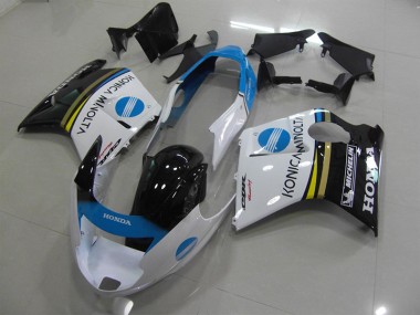Best 1996-2007 White Konica Minolta Honda CBR1100XX Blackbird Motorcycle Fairing Kit UK