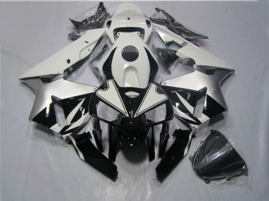 Best 2005-2006 Black White Honda CBR600RR Motorcycle Fairings UK