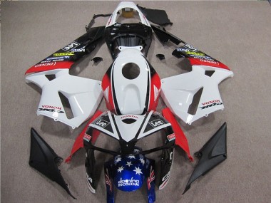 Best 2005-2006 White Red Blue Lee Honda CBR600RR Motorbike Fairing UK