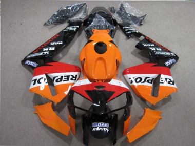 Best 2005-2006 Orange Red Black Repsol Honda CBR600RR Motorbike Fairing Kits UK