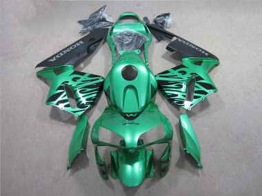 Best 2005-2006 Green Black Honda CBR600RR Motorcycle Fairings Kit UK