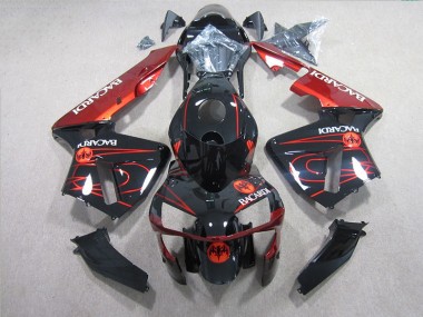 Best 2005-2006 Black Red BACARDI Honda CBR600RR Motorcycle Fairings UK
