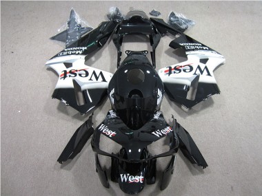 Best 2005-2006 Black White West Honda CBR600RR Bike Fairing UK