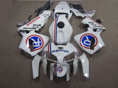 Best 2005-2006 White Blue Repsol Honda CBR600RR Bike Fairing Kit UK