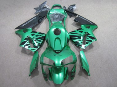 Best 2007-2008 Green Black Honda CBR600RR Motorcycle Fairings Kit UK