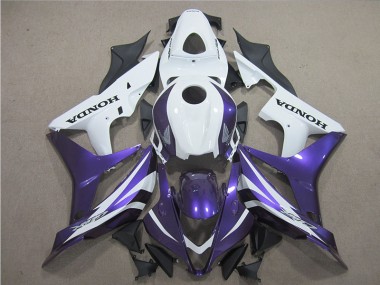 Best 2007-2008 Purple White Honda CBR600RR Motor Bike Fairings UK