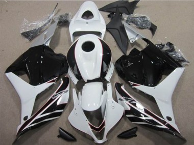 Best 2009-2012 White Black Honda CBR600RR Motorcycle Fairings Kit UK