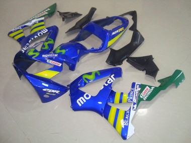 Best 2000-2001 Blue Movistar Castrol Honda CBR900RR 929 Motorcycle Fairings Kit UK