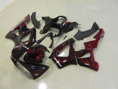 Best 2000-2001 Black Red Flame Honda CBR900RR 929 Motorcylce Fairings UK