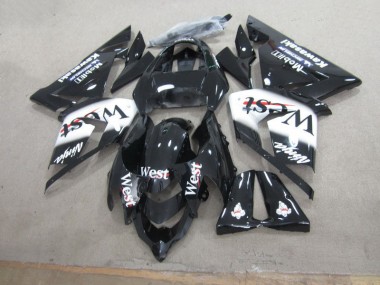 Best 2003-2005 Black West Ninja Kawasaki ZX10R Motorbike Fairing Kits UK