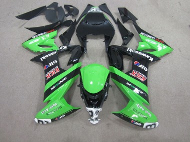 Best 2008-2010 Black Green Kawasaki ZX10R Bike Fairings UK