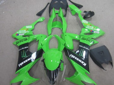 Best 2008-2010 Green Black Monster Kawasaki ZX10R Motor Bike Fairings UK