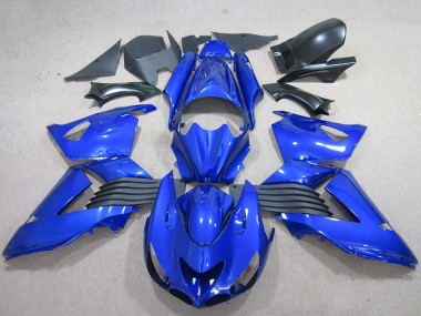 Best 2006-2011 Blue Kawasaki ZX14R ZZR1400 Motorbike Fairing Kits UK