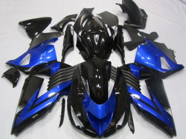 Best 2006-2011 Black Blue Kawasaki ZX14R ZZR1400 Moto Fairings UK