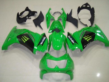 Best 2008-2012 Green Monster Kawasaki ZX250R Motorcycle Fairing Kit UK