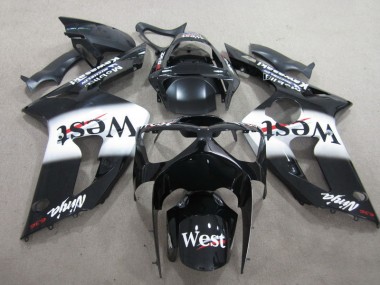 Best 2003-2004 Black West Ninja 636 Kawasaki ZX6R Motorcylce Fairings UK