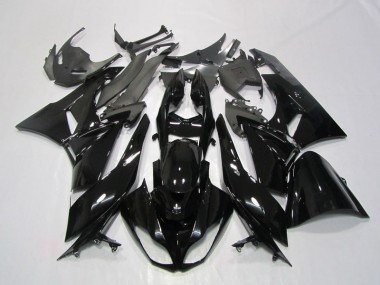 Best 2009-2012 Black Kawasaki ZX6R Motorcycle Fairings UK