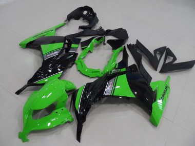 Best 2013-2016 Black Green Kawasaki ZX300R Moto Fairings UK