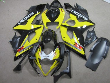 Best 2005-2006 Black Yellow Suzuki GSXR1000 Motor Bike Fairings UK