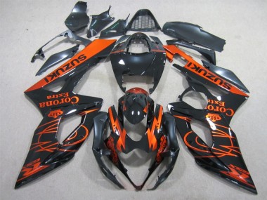 Best 2005-2006 Black Orange Corona Extra Suzuki GSXR1000 Replacement Fairings UK