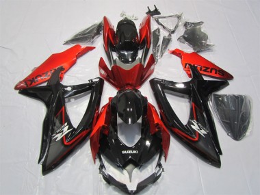 Best 2007-2008 Black Red Suzuki GSXR1000 Motorbike Fairing UK