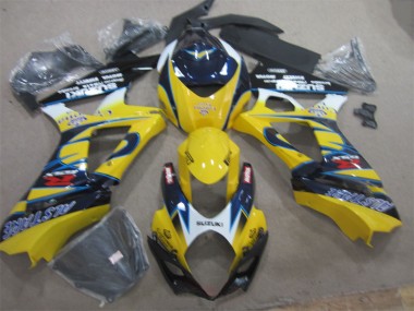 Best 2007-2008 Yellow Blue Suzuki GSXR1000 Replacement Fairings UK