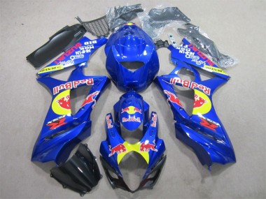Best 2007-2008 Blue Red Bull Suzuki GSXR1000 Motorbike Fairing Kits UK