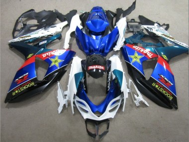 Best 2009-2016 Blue White Rockstar Suzuki GSXR1000 Bike Fairing UK