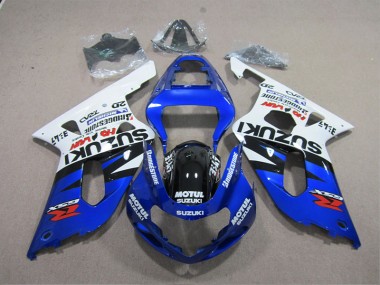 Best 2001-2003 Blue White Motul Suzuki GSXR600 Moto Fairings UK