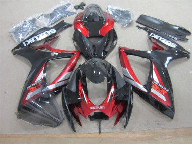 Best 2006-2007 Black Red Suzuki GSXR600 Motorcycle Fairing Kits UK