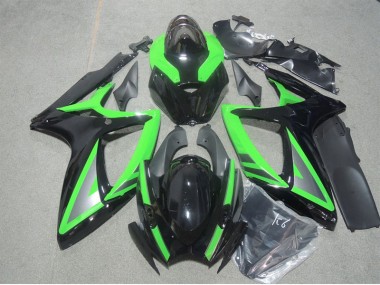 Best 2006-2007 Black Green Suzuki GSXR600 Motorbike Fairing UK