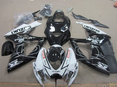 Best 2006-2007 Black White Corona Extra Motul Suzuki GSXR600 Motorcycle Fairings UK