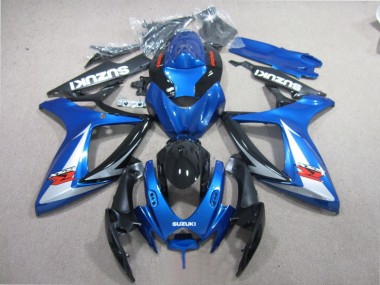 Best 2006-2007 Blue Black White Suzuki GSXR600 Motorcycle Fairing Kits UK