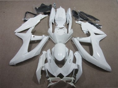 Best 2008-2010 White Suzuki GSXR600 Motorcycle Fairing Kit UK