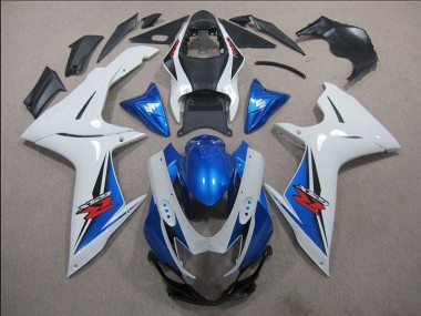 Best 2011-2021 White Blue Suzuki GSXR600 Motorbike Fairing Kits UK