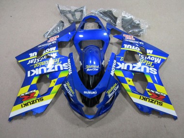 Best 2004-2005 Blue Telefunica Movistar Motul Suzuki GSXR750 Motorcycle Fairings Kit UK