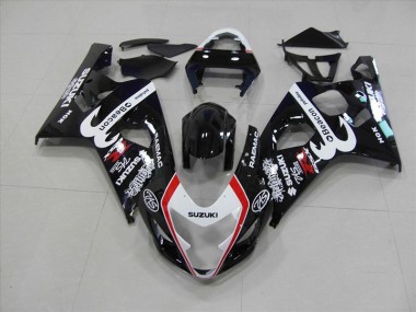 Best 2004-2005 Black Red Beacon Suzuki GSXR750 Motorbike Fairings UK