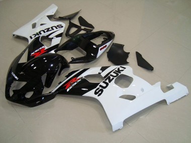 Best 2004-2005 Black White Suzuki GSXR750 Bike Fairings UK
