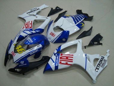 Best 2006-2007 White Blue Fiat 46 Suzuki GSXR750 Motor Bike Fairings UK