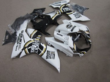 Best 2011-2021 White Lucky Strike Black Motul Suzuki GSXR750 Bike Fairings UK