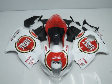Best 1996-2007 White Red Lucky Strike Motul Suzuki GSXR1300 Hayabusa Replacement Motorcycle Fairings UK