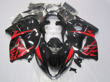 Best 1996-2007 Black Red Suzuki GSXR1300 Hayabusa Motorbike Fairing Kits UK