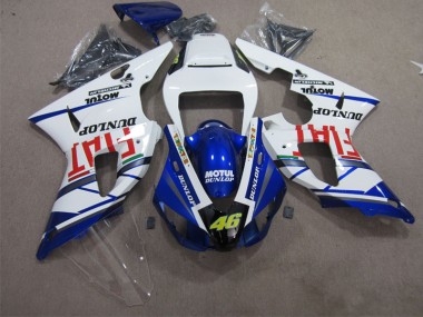 Best 1998-1999 Blue White Motul Dunlop 46 Yamaha YZF R1 Motorbike Fairing Kits UK